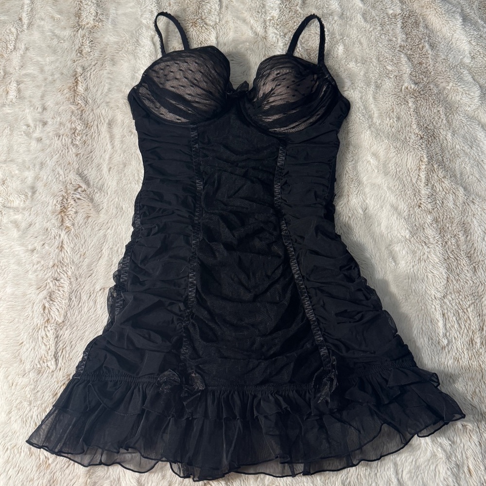 PrettyLittleThing 36C Y2K lingerie corset slip dress